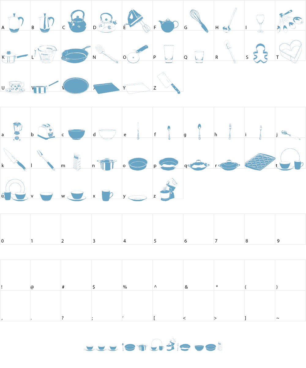 DJ Kitchen Font Character